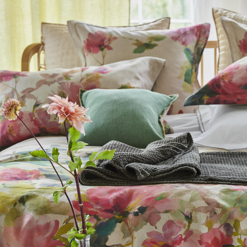 Thelma's Garden Fuchsia Sham, European Sham
