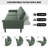 89" Linen Convertible Sofa Couch, Futon Sofa Bed with 2 Square Pillows, Adjustable Backrest & Armrests for Living Room-1776309712
