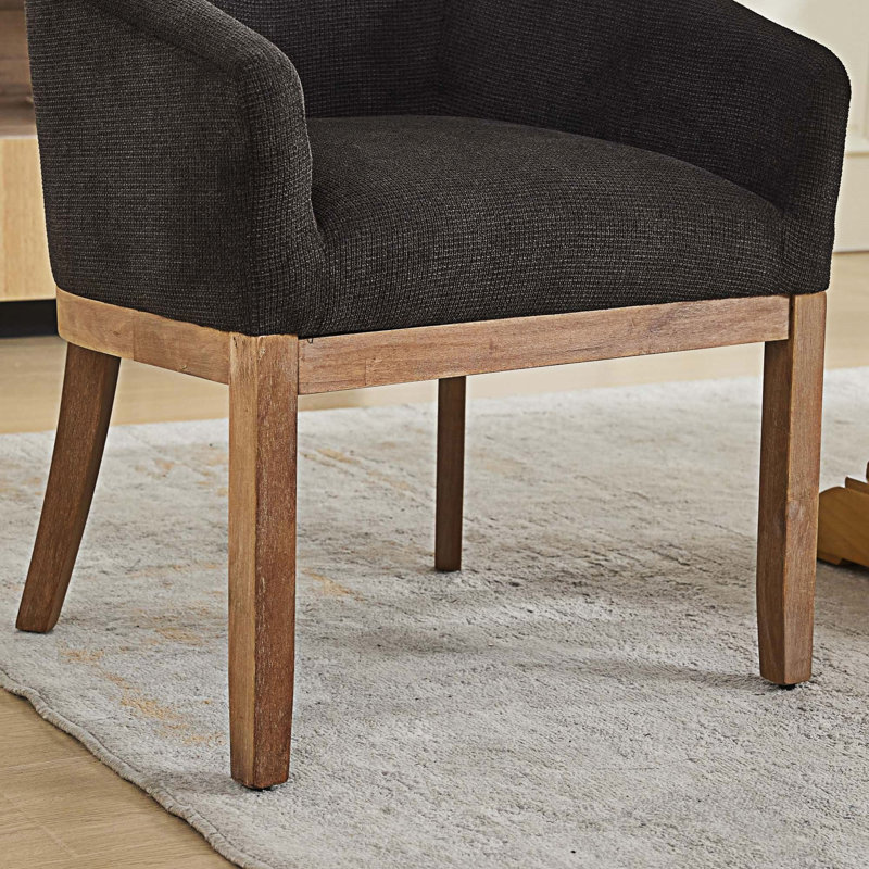 Chaise d'appoint rembourrée, Noir