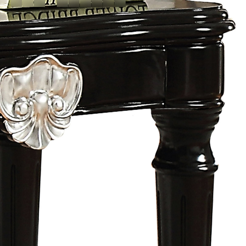 Table de bout Classic Classic - fabrication en bois avec support tourné en peuplier