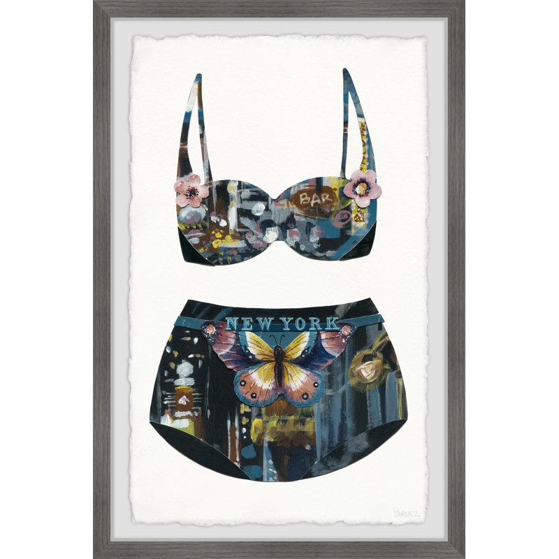 Butterfly Bikini - Reproduction d'art graphique sur papier encadré, H 36 po x l 24 po x 1,5 po
