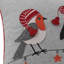 Housse de coussin décorative de Noël Christmas Birds