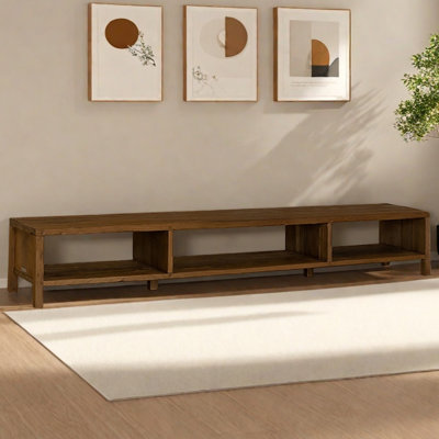 Meuble télé en bois d'orme de style rétro minimaliste