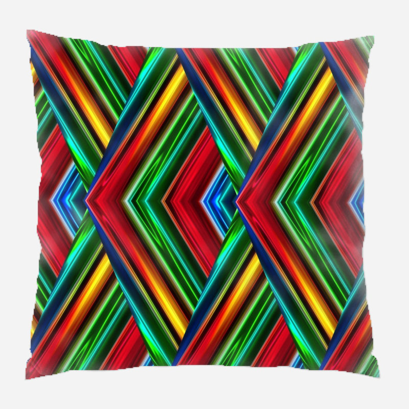 Geometric Microsuede Reversible Throw Pillow