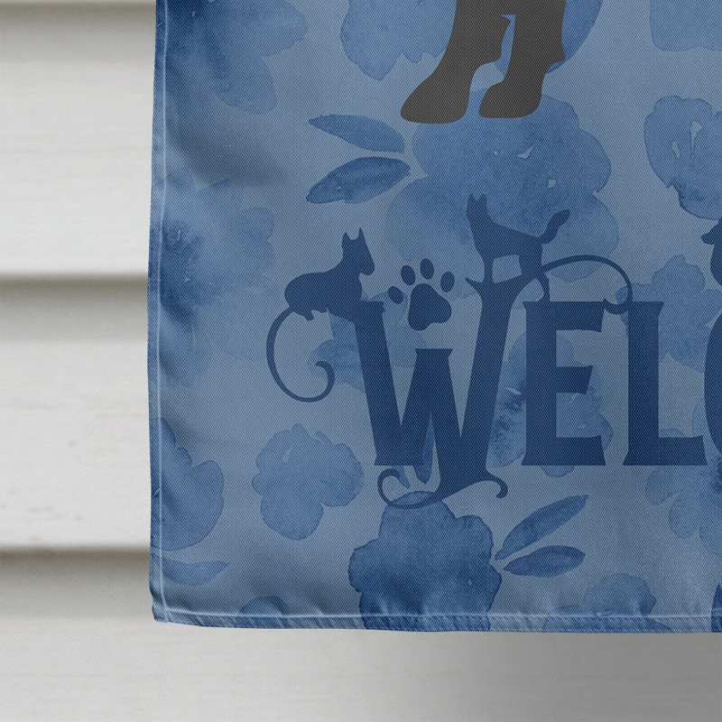 Caniche en polyester à 2 côtés 40 x 28 po standard welcome drapeau maison, Elo 2