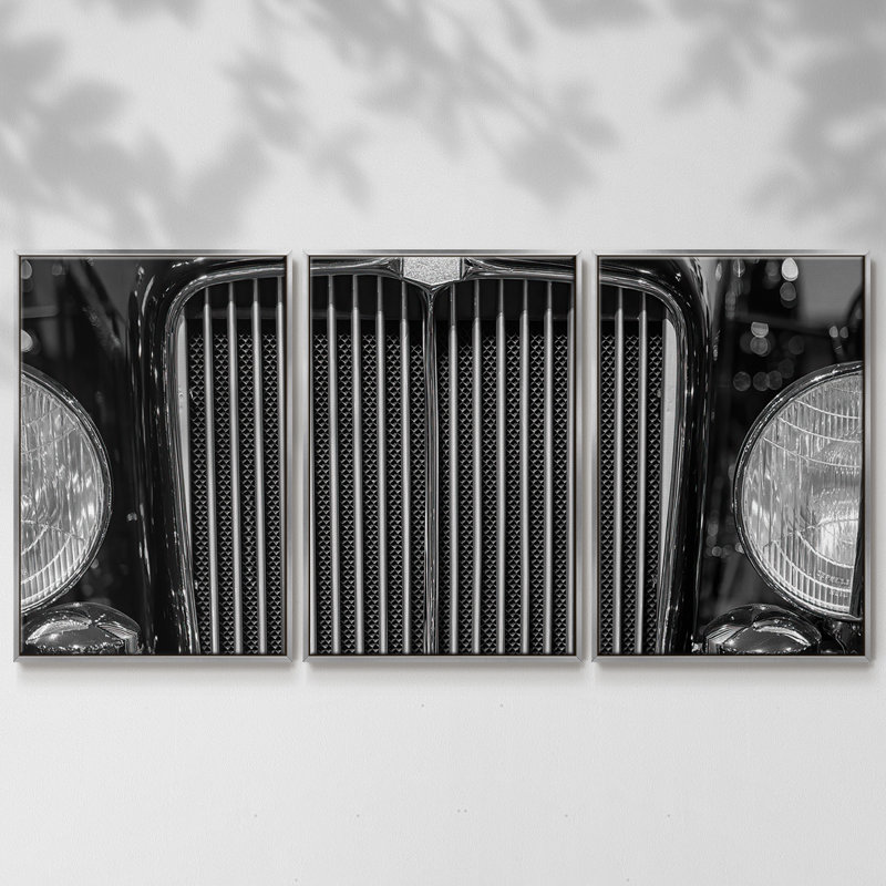 3 pièces Vroom II, H 24 po x l 48 po x P 2 po, Argent