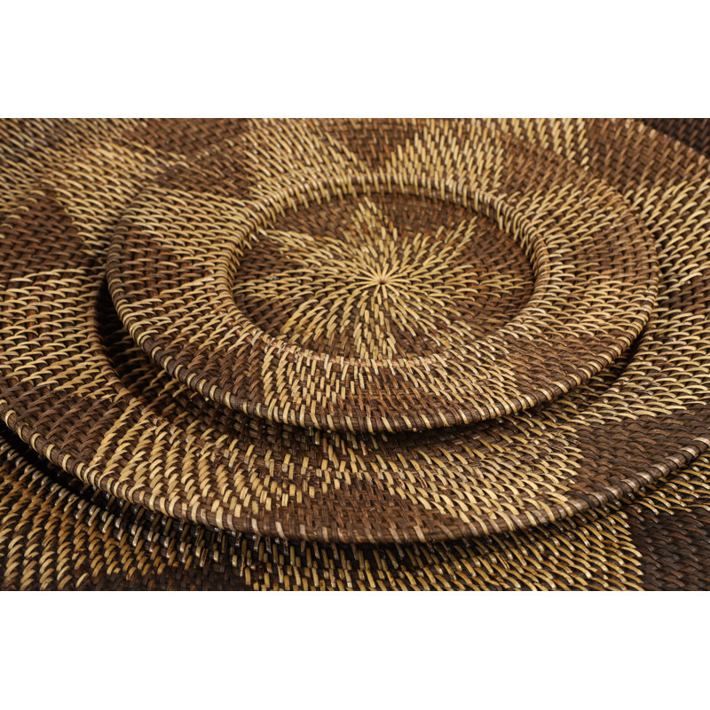 Ensemble de 3 paniers en osier, Marron foncé