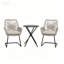 Ensemble de 2 fauteuils d'extérieur en rotin PE avec support à ressorts gris Iight avec coussin pour le balcon, le jardin et la cour