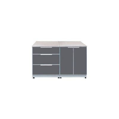 Cuisine d'extérieur Blue Sky Outdoor - 60 x 36,75-38,25 po. Combo 2 pièces avec acier inoxydable de qualité alimentaire et conception pliante brevetée - OKCDR3-D2-36T