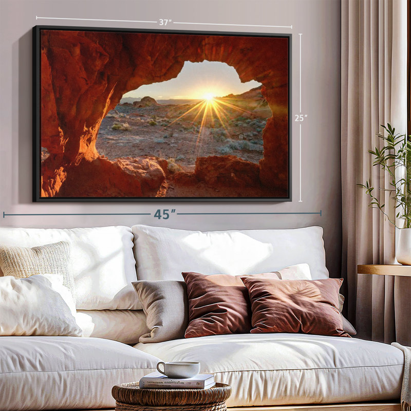 Nature «Red Rock Canyon Sunrise Wall Art», H 25 po x l 37 po