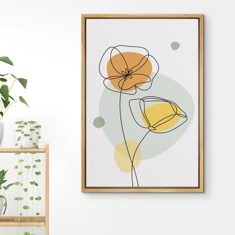 Cadre flottant, impression sur toile, Cadre brun, H 24 po x l 16 po x P 1,5 po