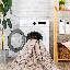 Tapis lavable antidérapant à poils courts 4 x 6 - Polyester beige style bohème-277780748