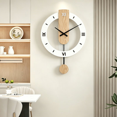 Horloges murales analogiques rondes blanches