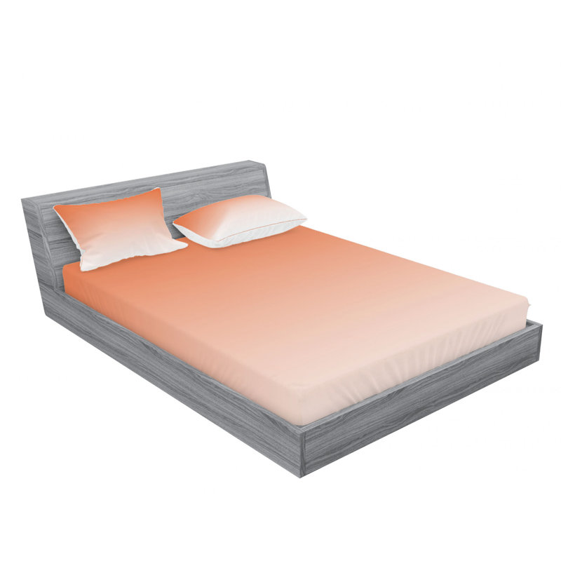 Microfiber Ombre Sheet Set, Queen Sheet Set with 2 Pillowcases, Solid Color