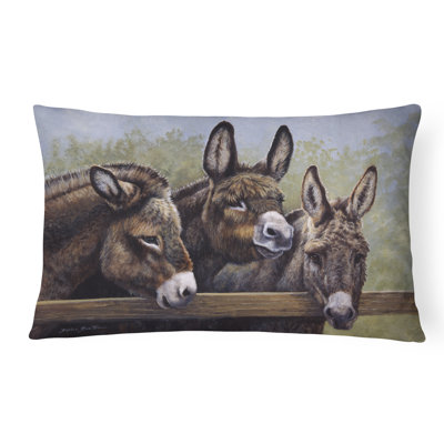  Coussin décoratif intérieur / extérieur Donkeys par Daphne