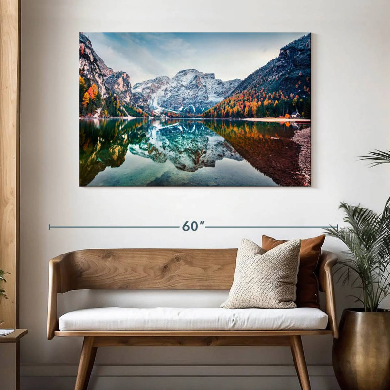 Paysage d'Alvord Lake Braies, H 32 po x l 48 po