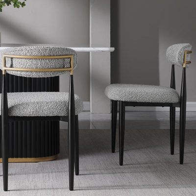 Chaises de salle à manger rembourrées Boucle