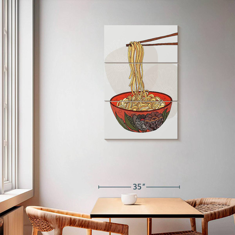 Yarlin Eat Some Noodles, H 57 po x l 36 po