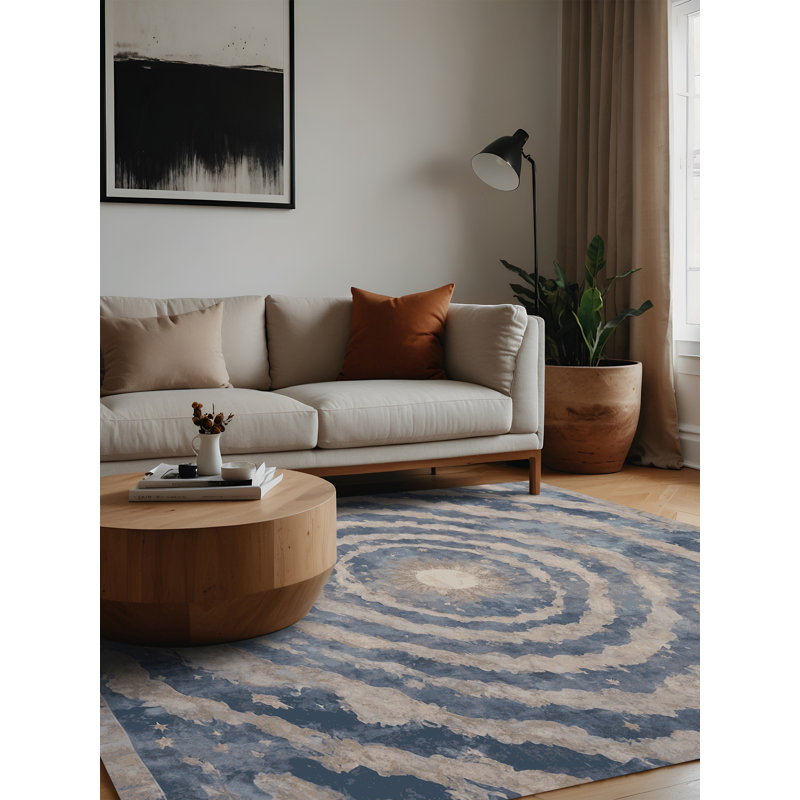 Tapis gris lavable à la machine, Carré 7 pi