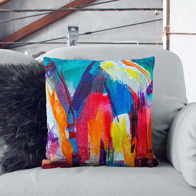 Abstract Square Throw Cushion