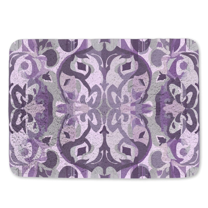 Mahnaz Microfiber / Microsuede Non-Slip Bath Mat, 17"W x 24"L