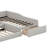 Twin Size L Shaped Bed With Trundle And Drawer, Upholstered Double Twin Size Daybed Frame, Corner Bed Frame