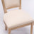 French Style Solid Wood Frame Linen Fabric Square  Back Dining Chair,Set Of 2