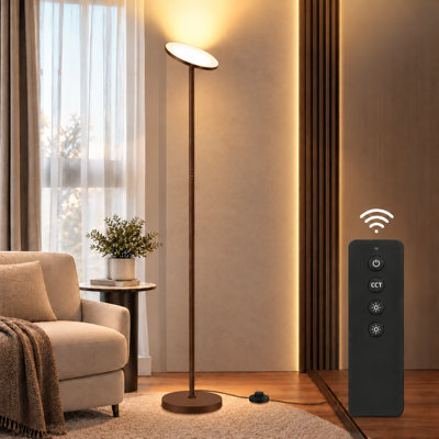 70.16" Torchiere Floor Lamp with Remote Control