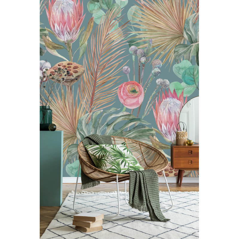 Murale plantes exotiques Kazafani, L 100 po x L 100 po