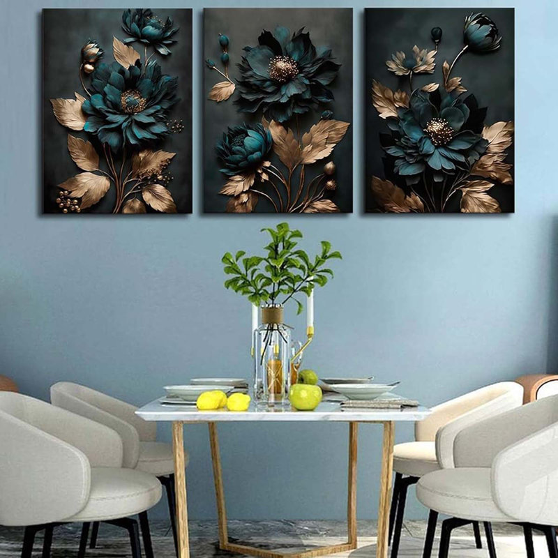 3 Piece Wrapped Canvas Print, 60 cm H x 120 cm W