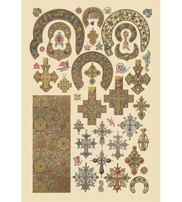 « russianing metaux » par auguste racinet, impression encadrée