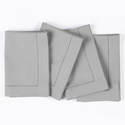 Cotton Linen Hemstitch Dinner Napkins