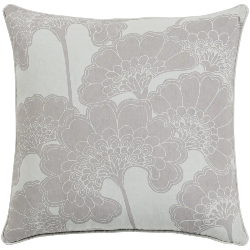 Coussin japonais, Taupe, H 22 po x l 22 po x P 4 po
