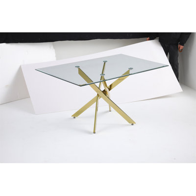Modern Rectangular Glass Table