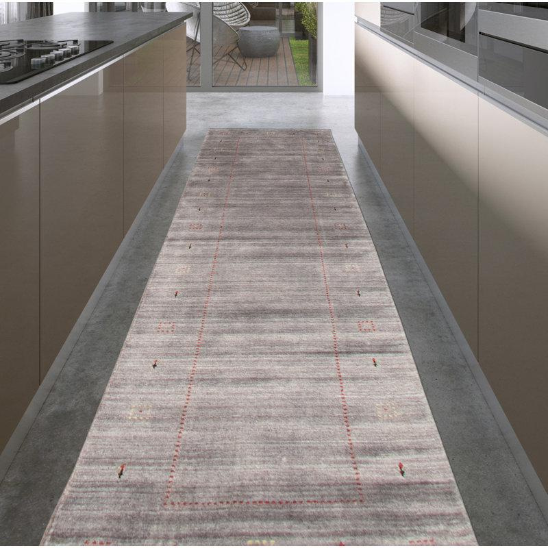 Tapis gris foncé Kashkuli Gabbeh 2 pi 8 po x 9 pi 11 po