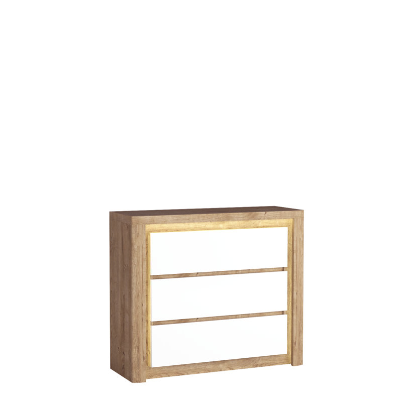 Bettejo 114cm W 3 - Drawer Chest of Drawers