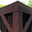 24'W X 14'D Hardtop Double-Roofed Aluminum Patio Gazebo, Wooden Finish Coated Aluminum Frame Gazebo for Outdoor