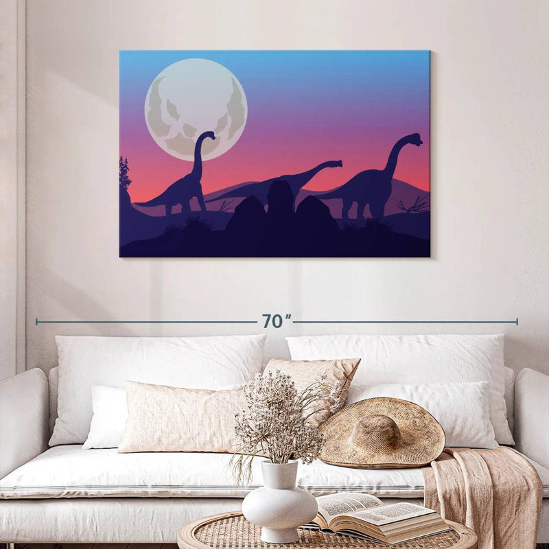 Dinosaurs Silhouettes, 30" H x 45" W