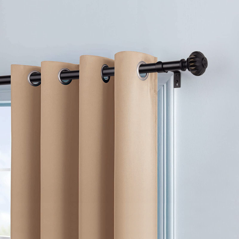 Dennielle Matte Black Curtain Track/Rail