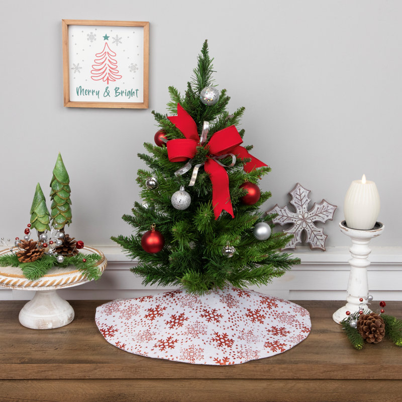 Jupe d'arbre de Noël en flocon de neige 20 po