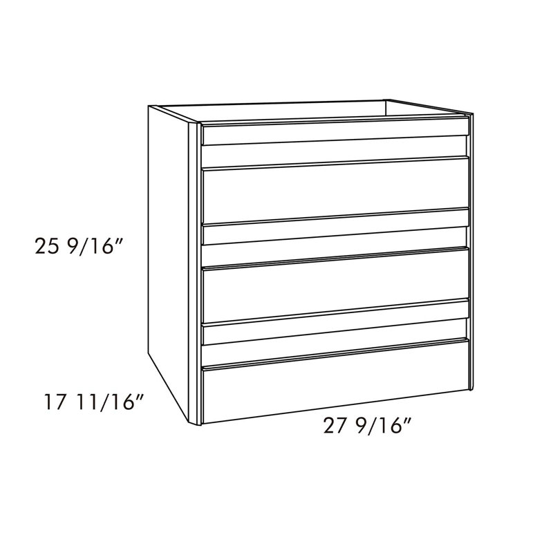 Meuble-lavabo simple 3 tiroirs DAX Venice, Blanc