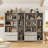 Living Room Set With 2 Display Cabinets