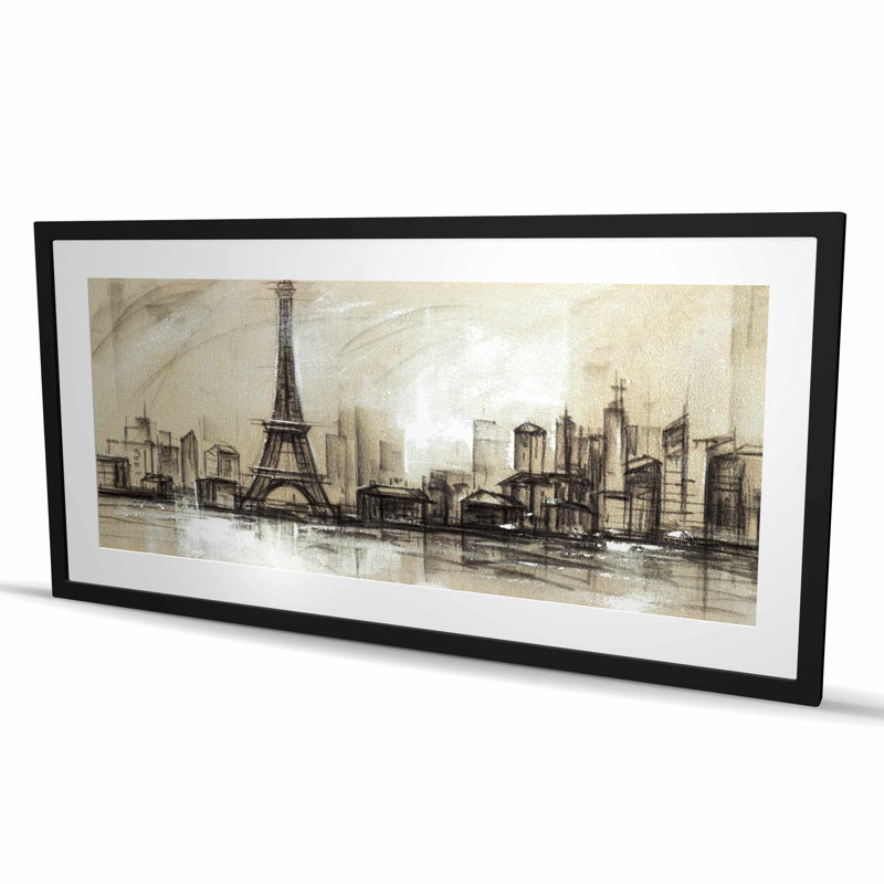 Croquis de la Tour Eiffel - reproduction encadrée pour la décoration intérieure
