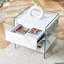Table de chevet avec tiroirs, table de chevet avec tablette de rangement ouverte-1258862850