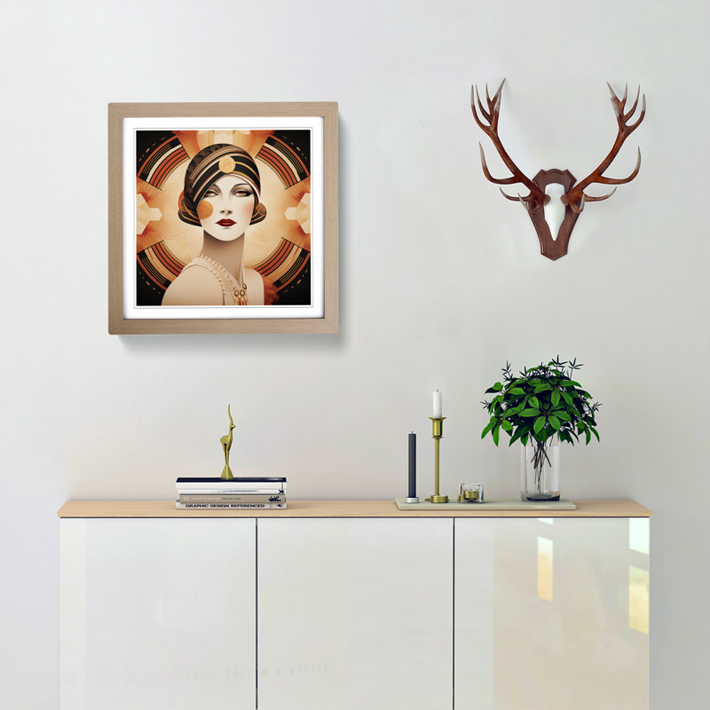 Single Picture Frame Print on Wood, Oak