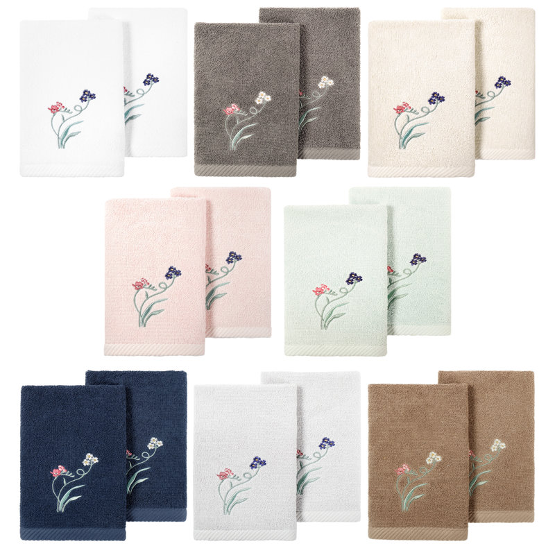 Essuie-mains en coton turc, Gris anthracite, Fingertip Towel-2Pack