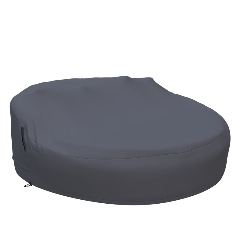 Claymore 82.5'' Wide Curved Premium All-Weather Wicker Patio Round Daybed Cover