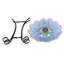  Solar LED Floral Glass Bird Bath with Stand - Dahlia-586329321