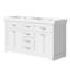 59-Inch Double Sink Bathroom Vanity with SMC Sinks, MDF Cabinet, 4 Doors, 1 Divided Drawer, 2 Storage Drawers, 2 Flip Drawers, Soft-Close Doors and Drawers