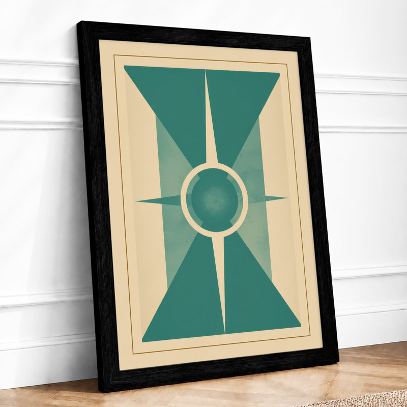 Radiant Form Geometric - Framed Print, A1 - 84.1 x 59.4 cm, Black
